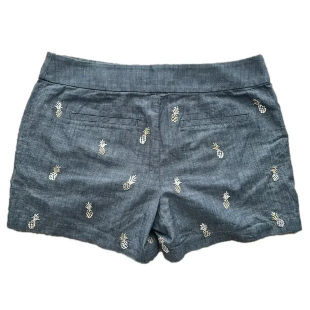 LOFT Pineapple Embroidered Riviera Shorts - Picture 8 of 8